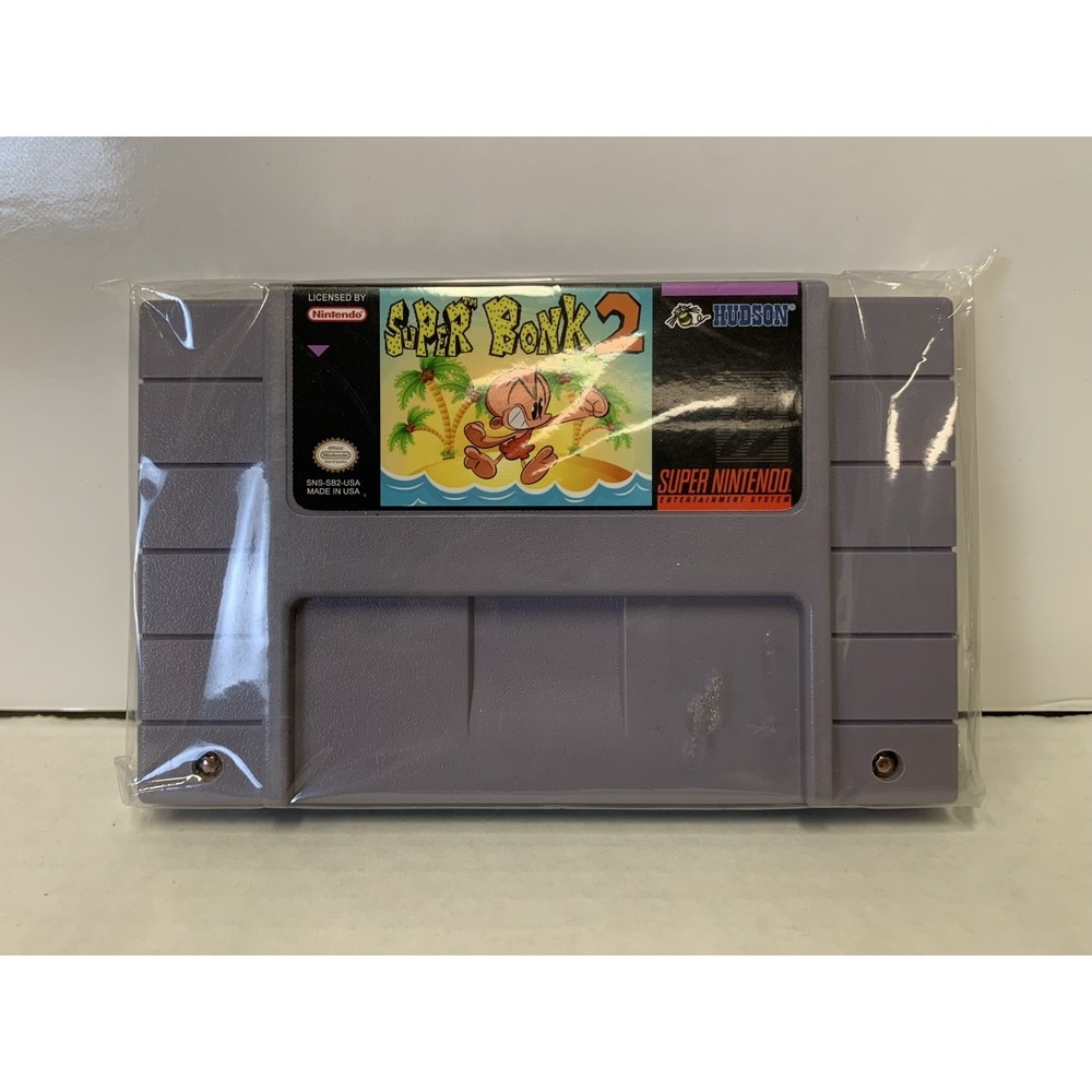 Super Bonk 2 SNES Super Nintendo Cartridge Only Made In USA Hudson Genjin EUC